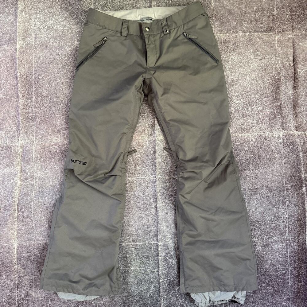Women's Burton Dryride Society Dark Gray Lined Winter Snowboard Ski Pants Sz L
